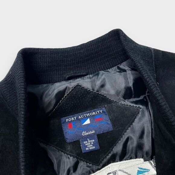 Vtg 90s NOS Summit Letterman Jacket, Suede Leather Varsity School Trucking Lopez - Picture 5 of 7